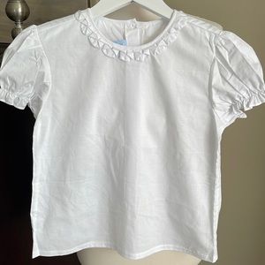 Bella Bliss White Cotton Poplin puff sleeve blouse, Size 12